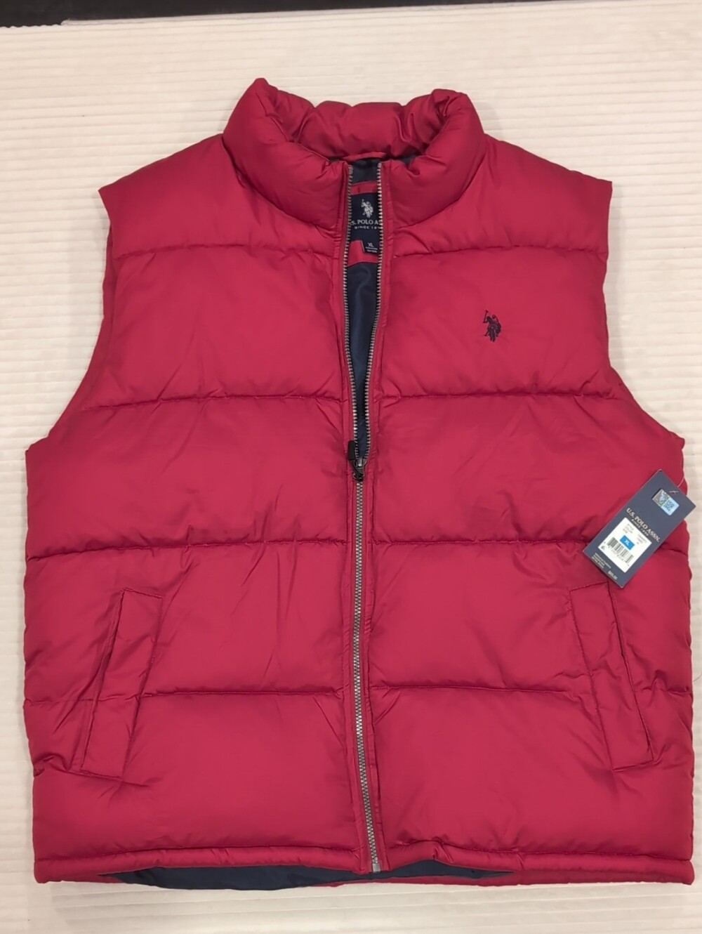 U.S. Polo Assn. Red Quilted Puffer Vest
